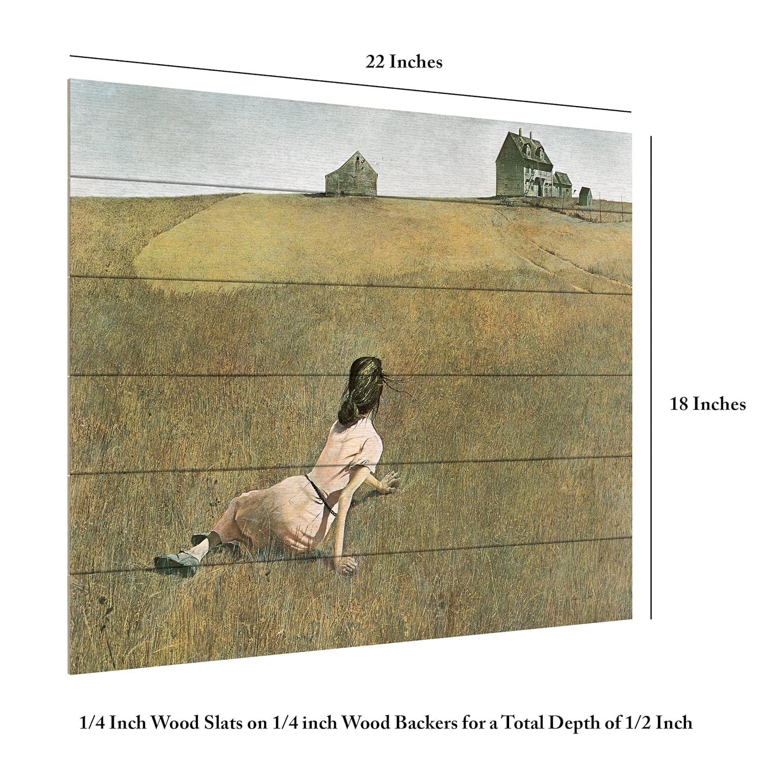 Trademark Fine Art 18"x22" Andrew Wyeth Christina's World Wood Slat Art: UV Ink, Ready to Hang