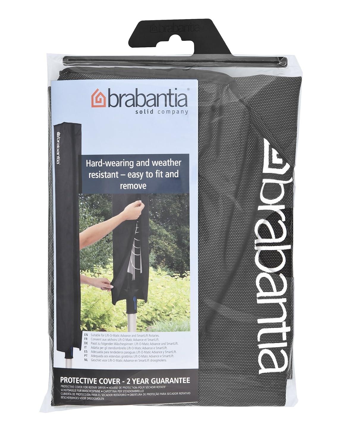 Brabantia Brabantia Lift-O-Matic Advance Outdoor Clothesline with Metal Ground Spike, Protective Cover and Peg Bag