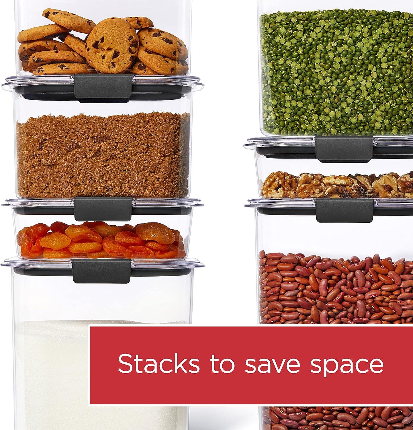 Silver Plastic Airtight Food Storage Container Set