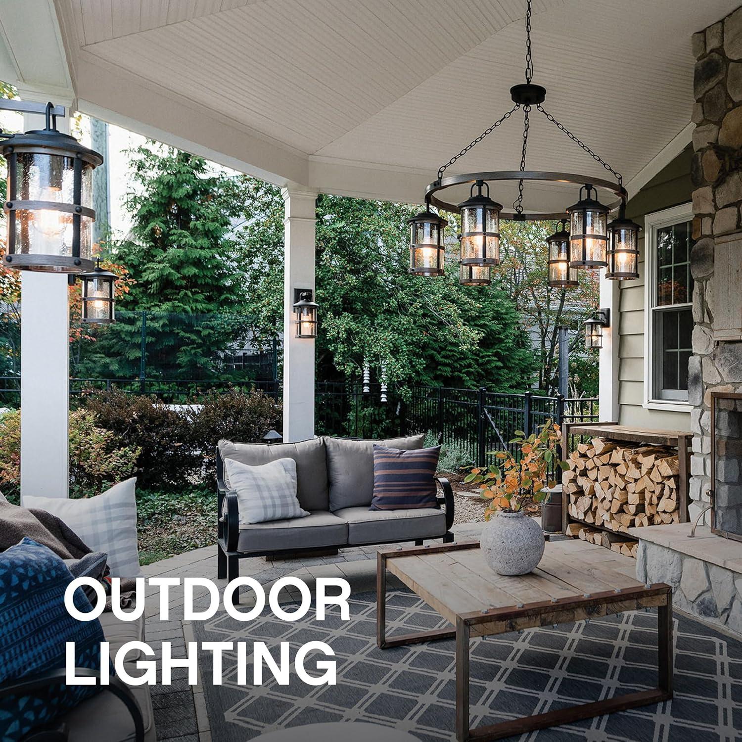 Hinkley Shelter Medium Outdoor Wall Mount Lantern - Minimalist Style, Dark Sky-Compliant, Solid Aluminum/Clear Seedy Glass - Hematite