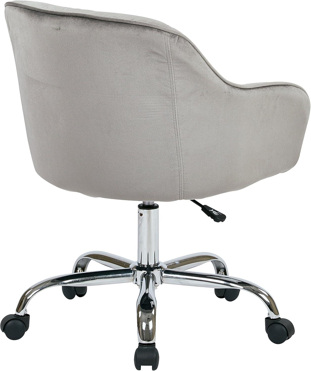 OSP Home Furnishings Bristol Task Chair with Charcoal Velvet Fabric