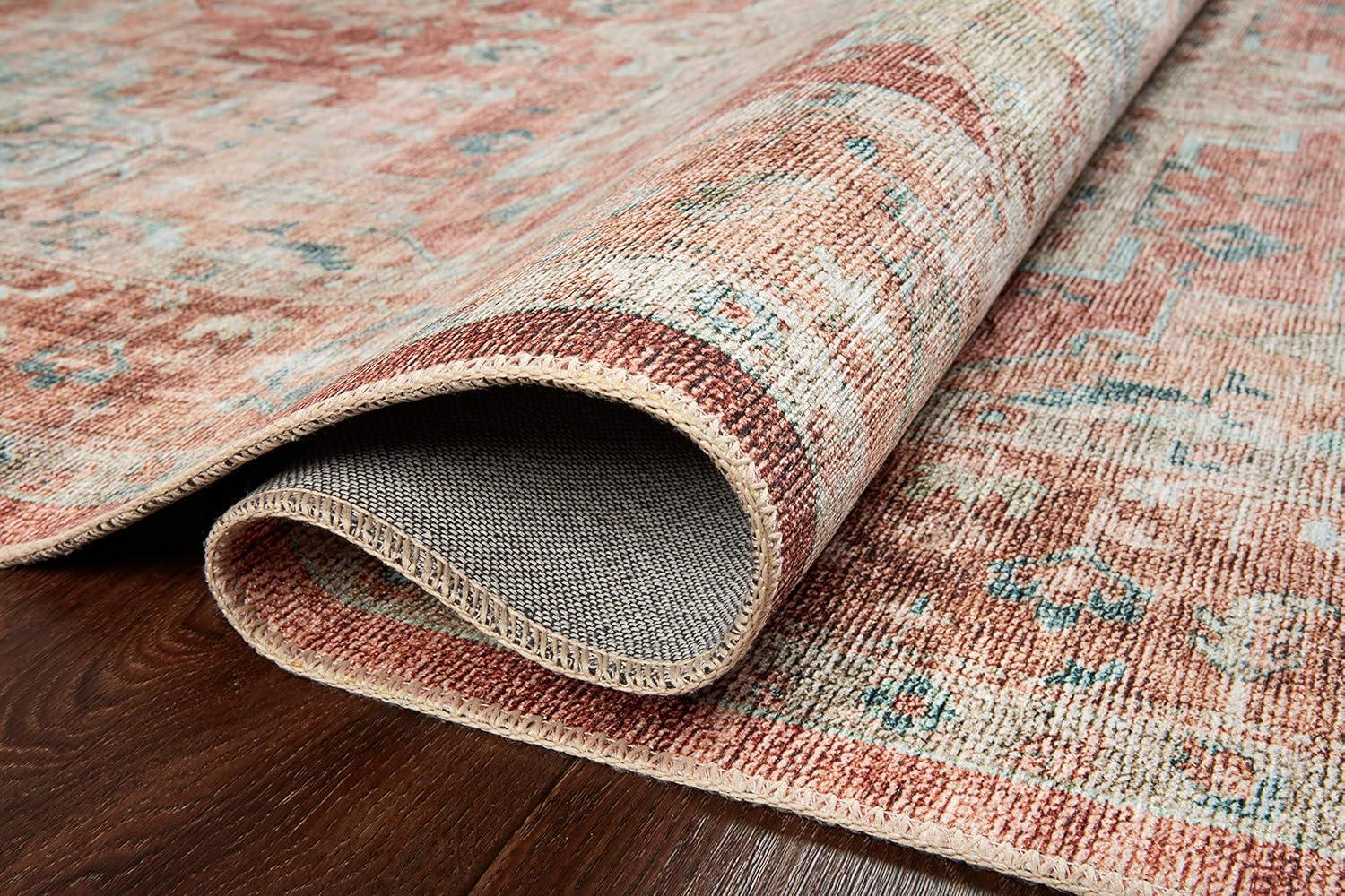 Loloi II Heidi Collection HEI-01 Terracotta / Aqua, Oriental Area Rug 2'-6" x 9'-6"