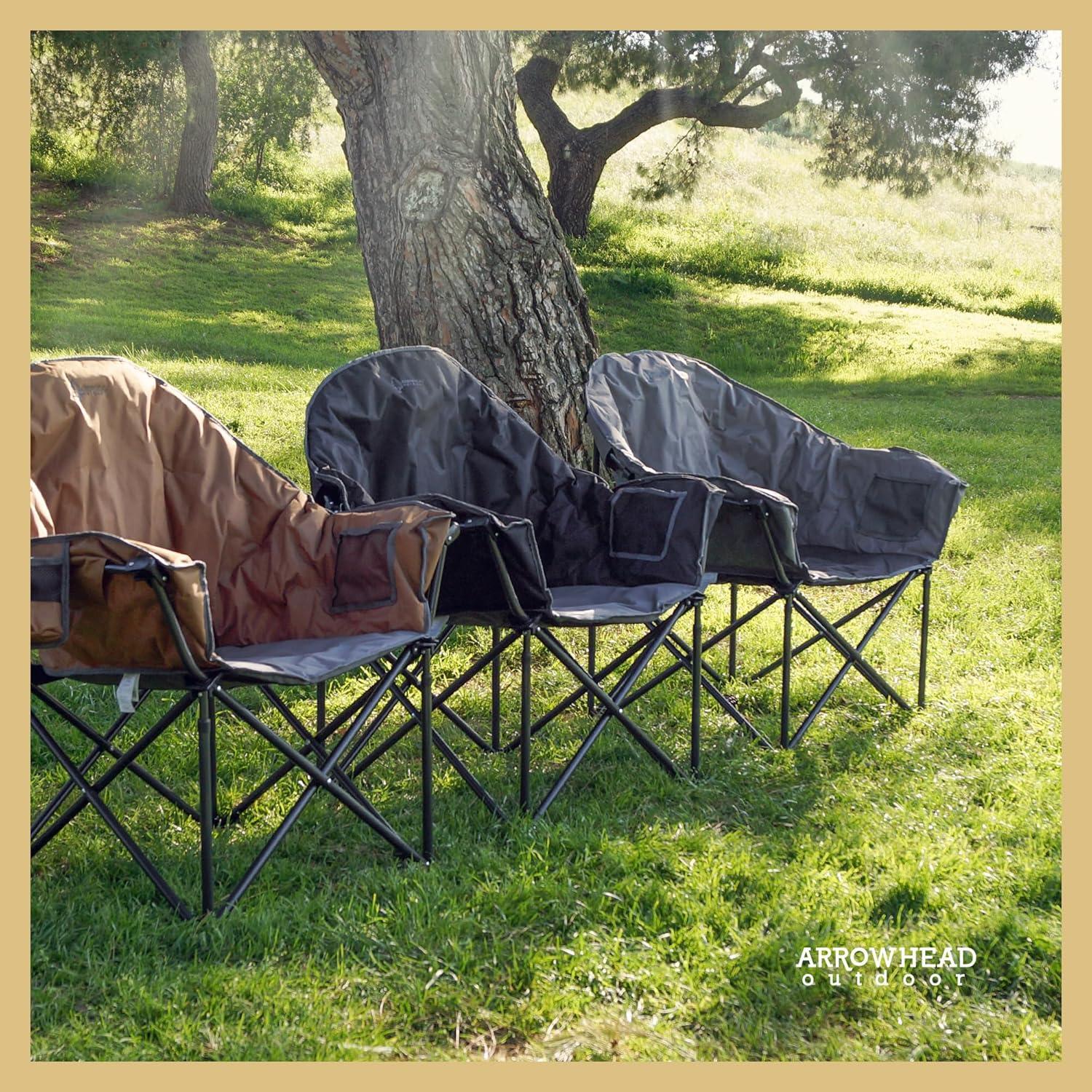 Folding Camping Chair with Cushions