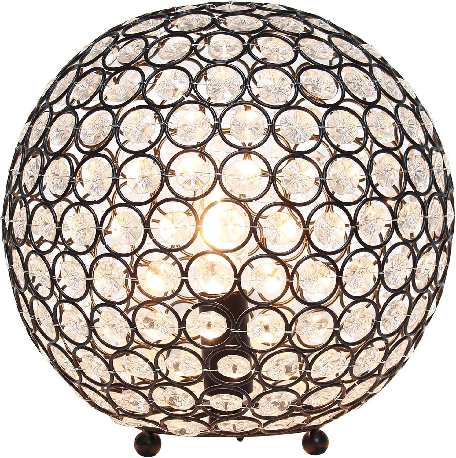 10" Elipse Crystal Ball Sequin Table Lamp - Elegant Designs