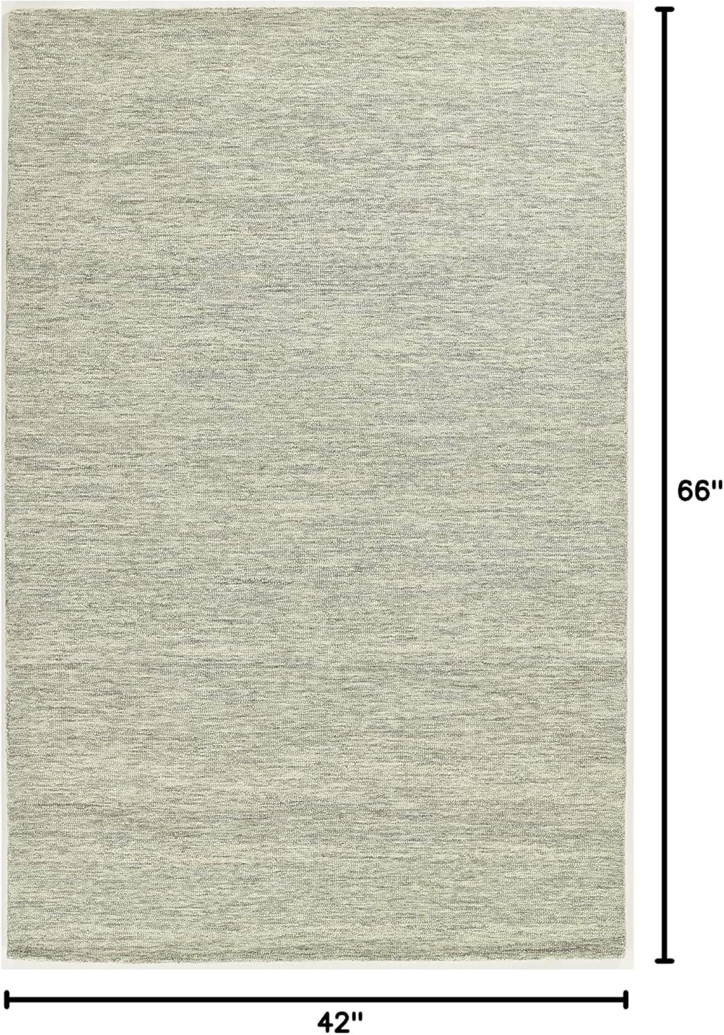 Momeni James Hand Tufted Wool Contemporary Light Grey Area Rug 3'6" X 5'6"