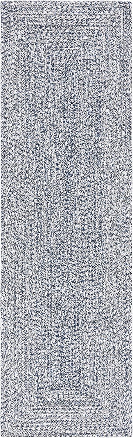 Braided BRA201 Hand Woven Indoor Machine Washable Runner Rug - Dark Blue/Ivory - 2'3"x6' - Safavieh