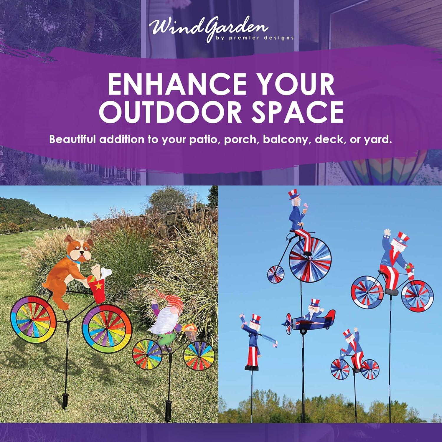 Fall Turkey Bicycle Spinner with Colorful Wheels