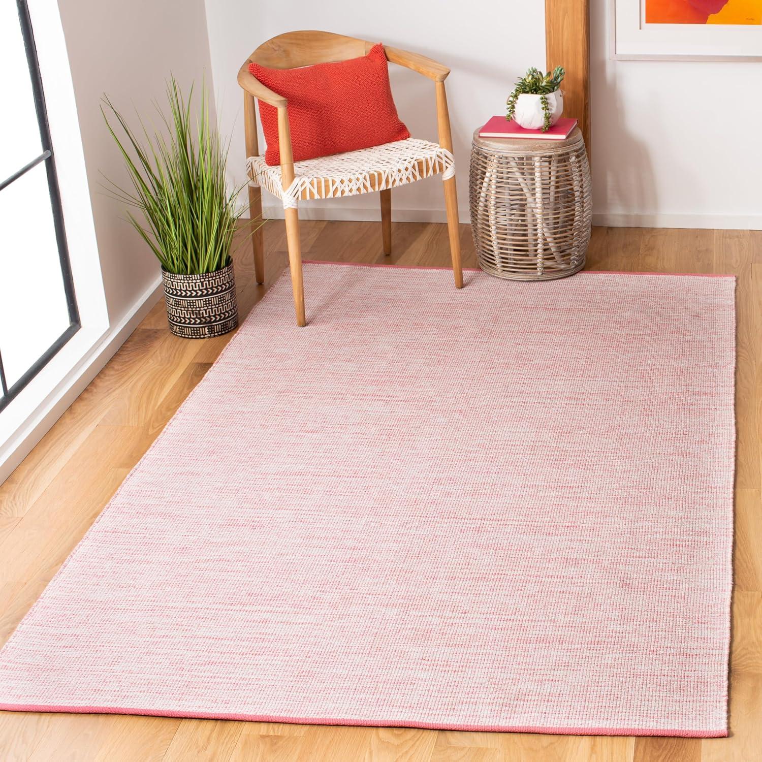 Montauk MTK250 Hand Woven, Flat Weave Indoor Accent Rug - Pink/Fuchsia - 4'x6' - Safavieh
