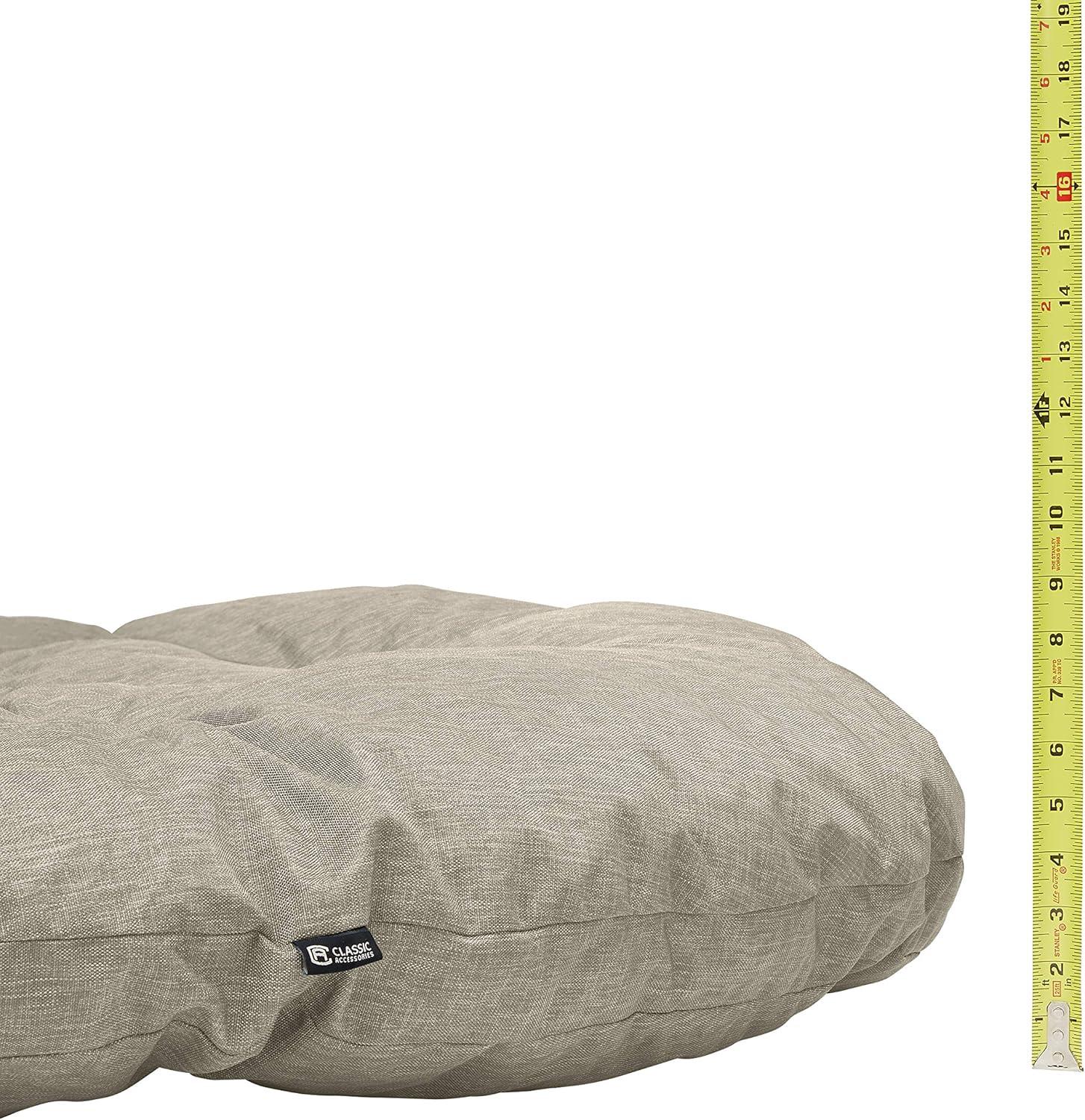 Montlake 52 in. Dia Heather Grey Water-Resistant Outdoor Papasan Cushion
