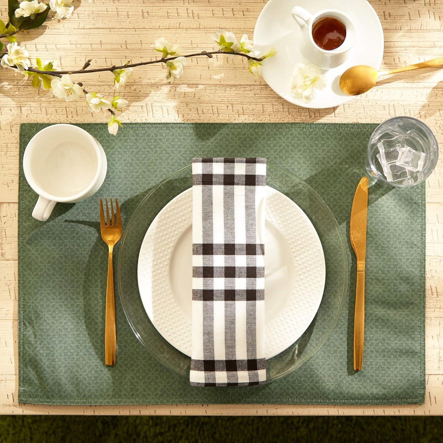 Artichoke Tonal Lattice Print Outdoor Placemat (Set of 6)