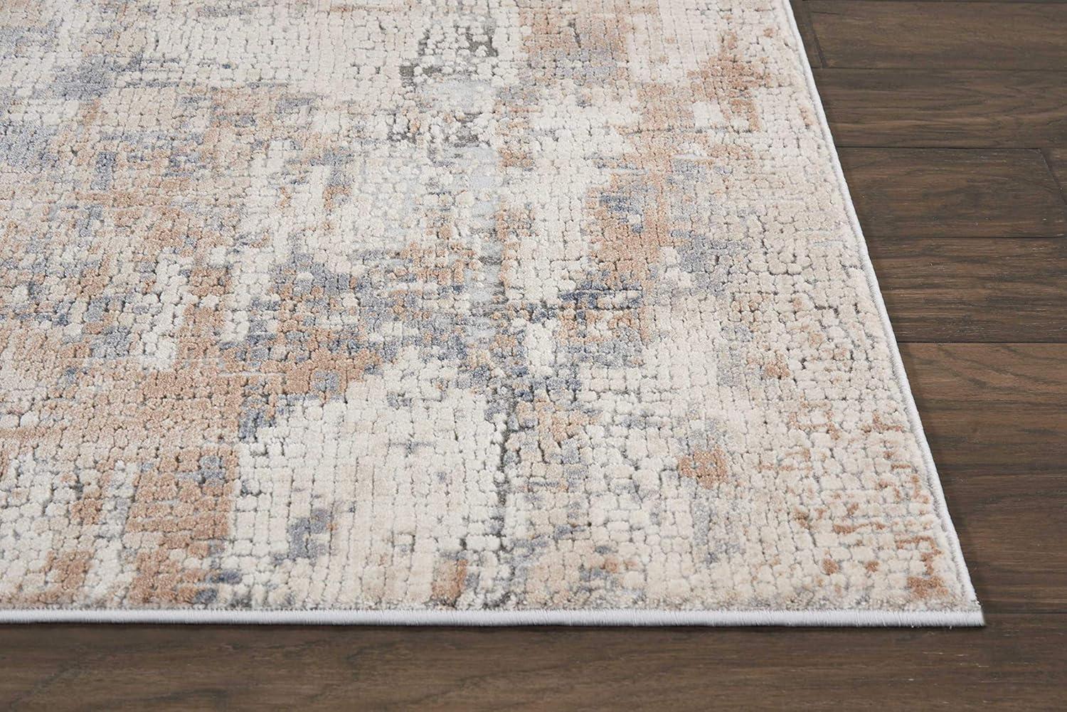 Nourison Rustic Textures Abstract Beige/Grey 3'11" x 5'11" Area Rug, (4x6)