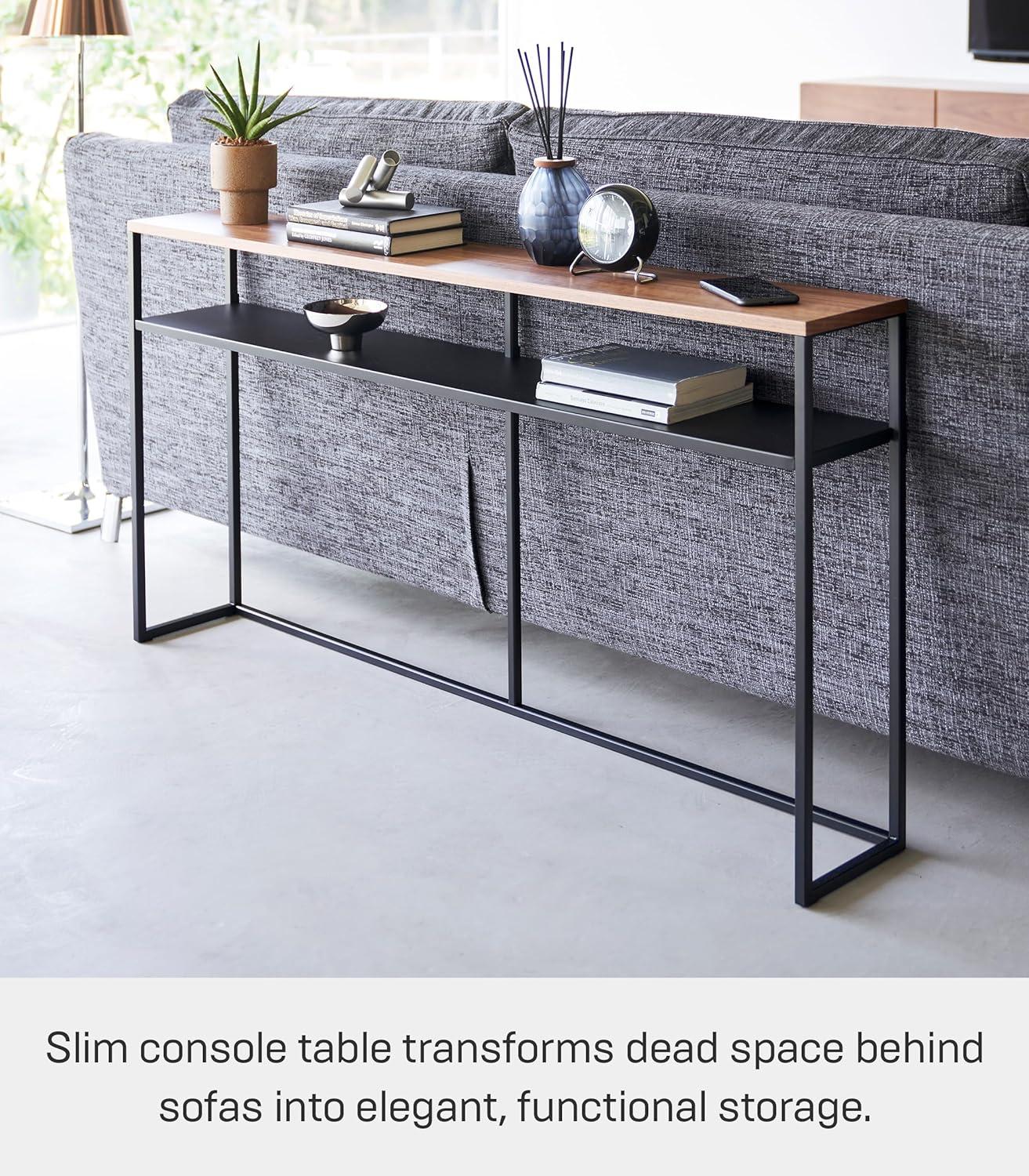 Yamazaki Home Long Console Table - Two Styles, Steel, Open, Holds 11 Lbs