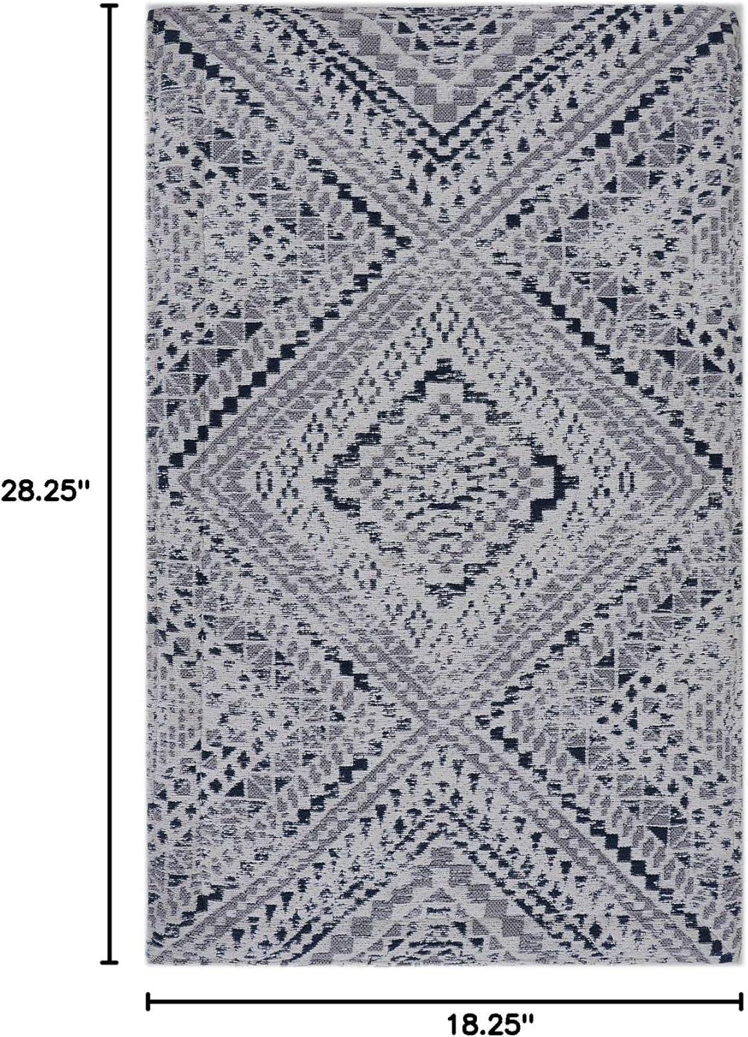 Rugsmith Gray Machine Woven Cheyenne Anti-Fatigue Kitchen Mat, 20" x 36"