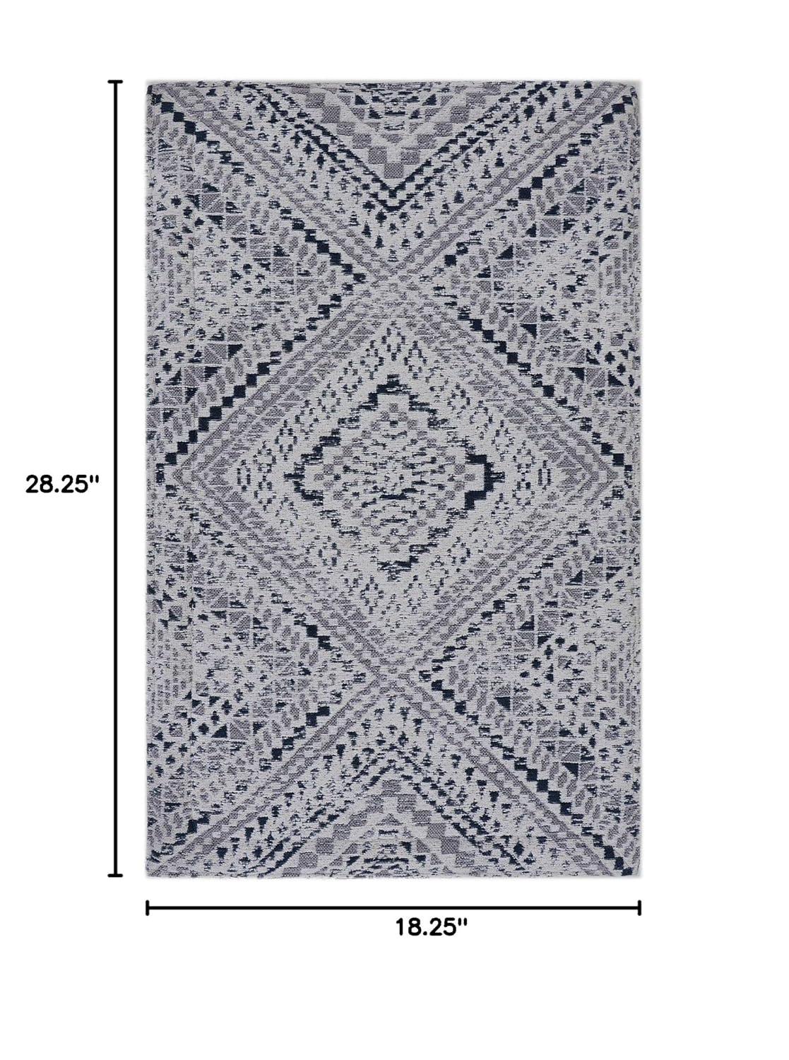 Rugsmith Gray Machine Woven Cheyenne Anti-Fatigue Kitchen Mat, 20" x 36"