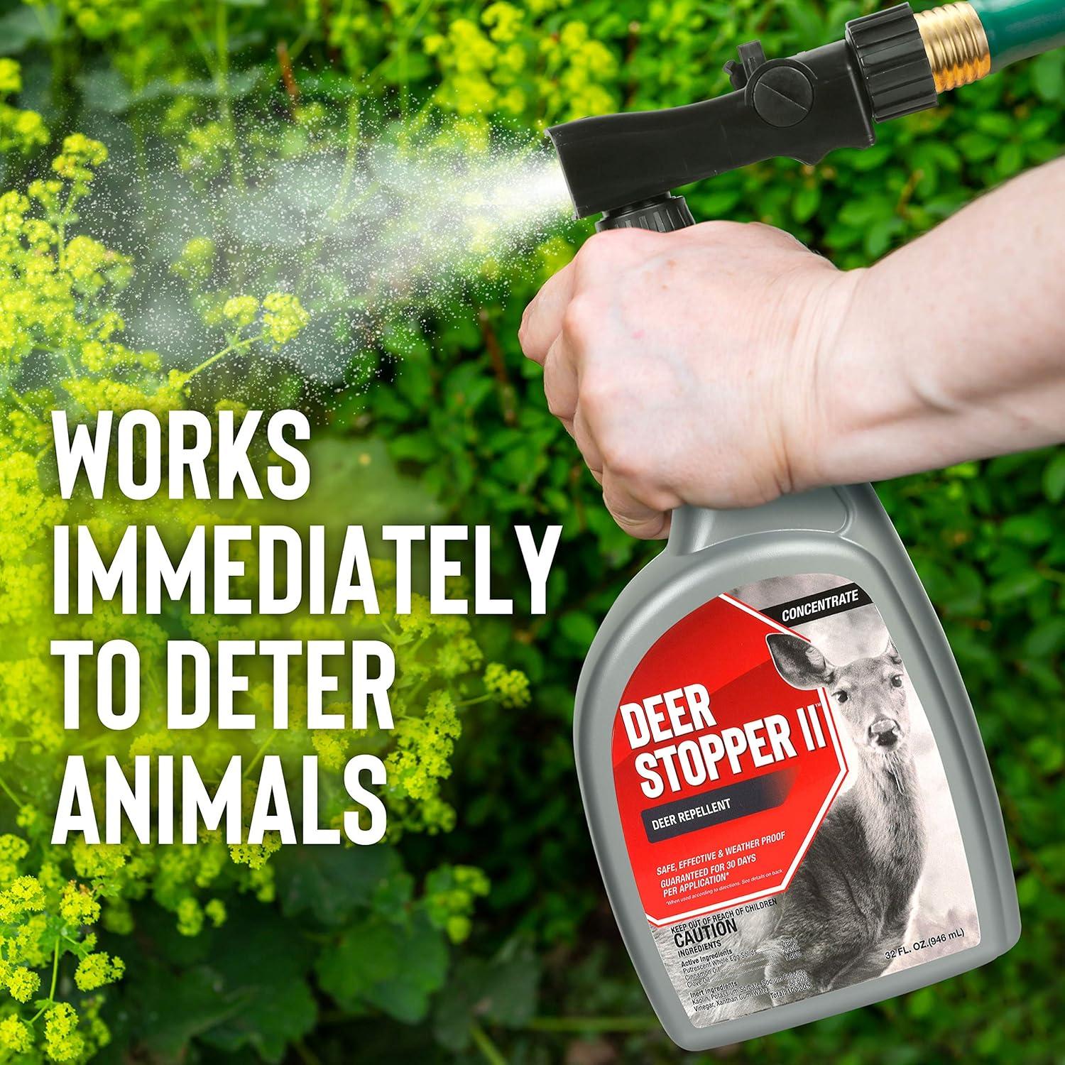 Deer Stopper II Animal Repellent, 32oz Ready-to-Spray Hose End