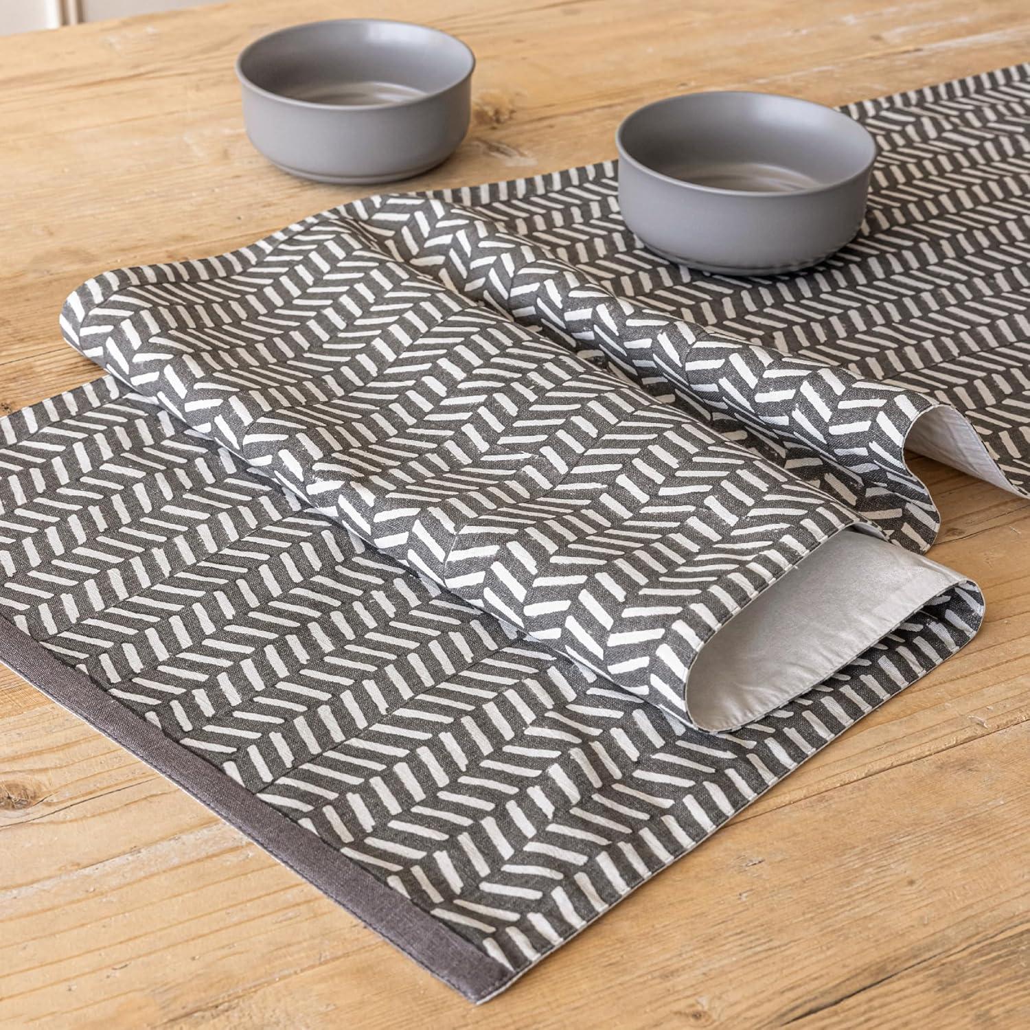 over&back Hand-Blocked Table Runner