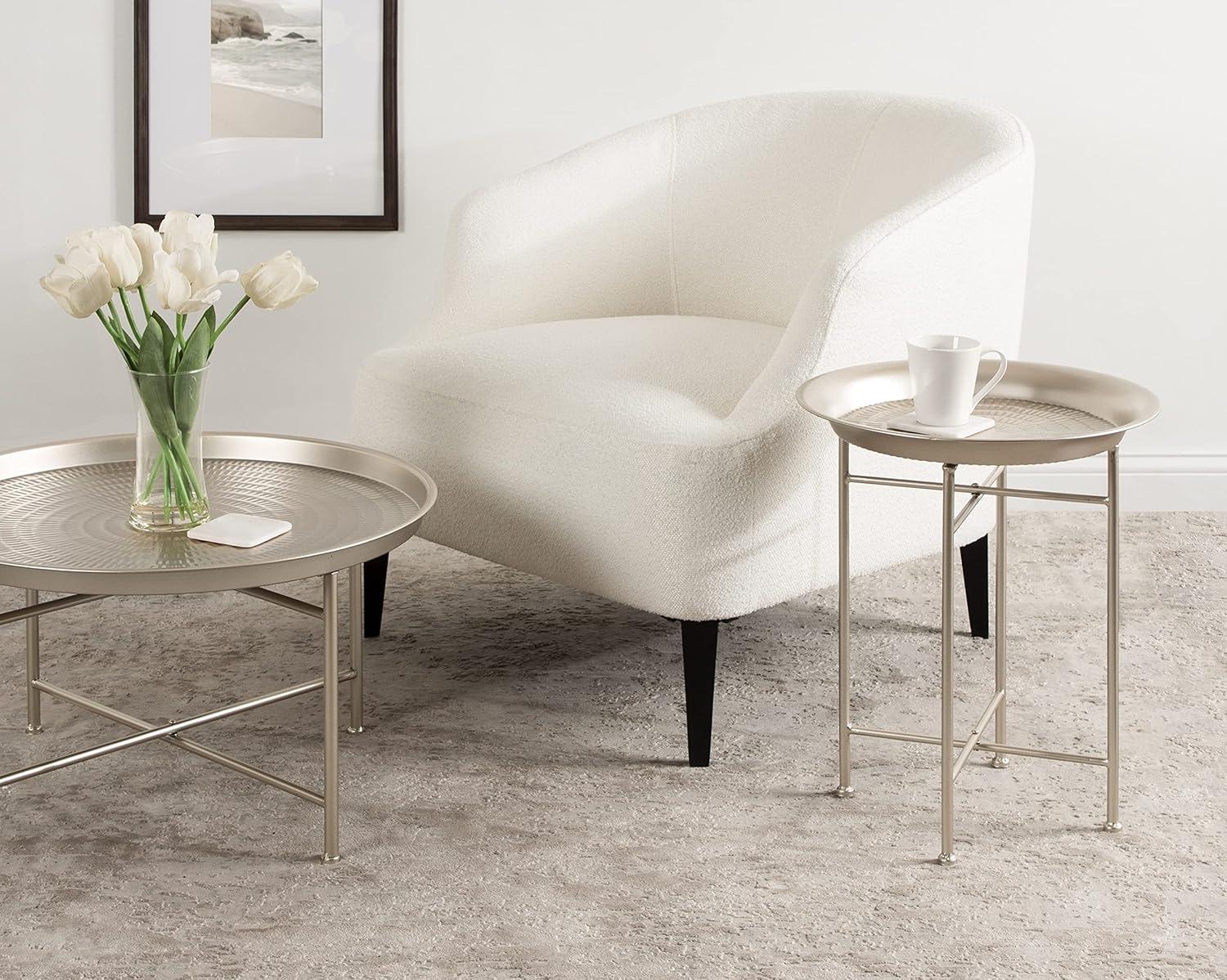 Kate and Laurel Mahdavi Round Metal Coffee Table