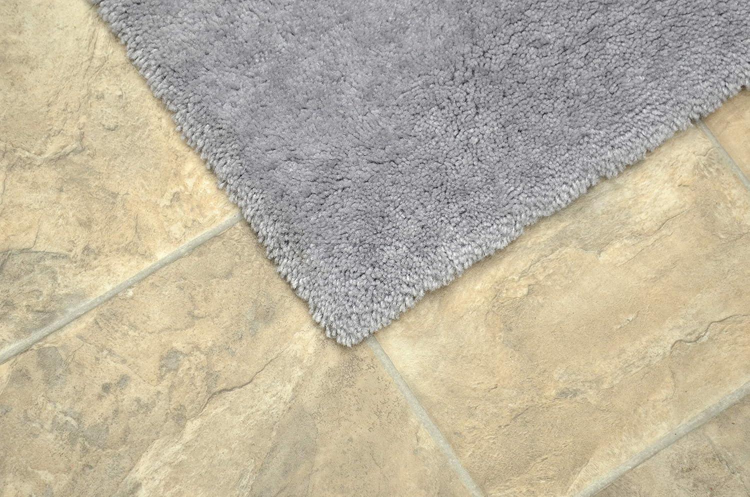 5'x6' Washable Bathroom Carpet Platinum Gray - Garland Rug