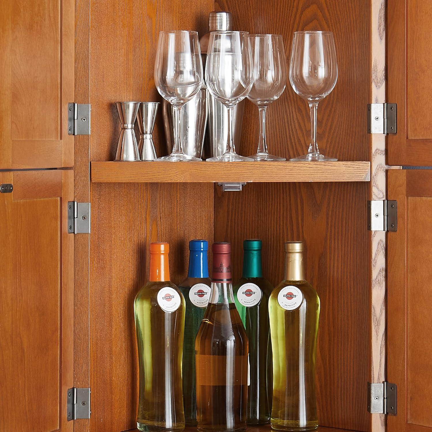 Miekor 4-Tier 72" Corner Kitchen Pantry Storage Cabinet with 8 Doors Tall Storage Cabinet, Corner Cabinet and Adjustable Shelves, Home farmhouse bookshelf Cabinet for Bathroom, Living room, Kitch 1014