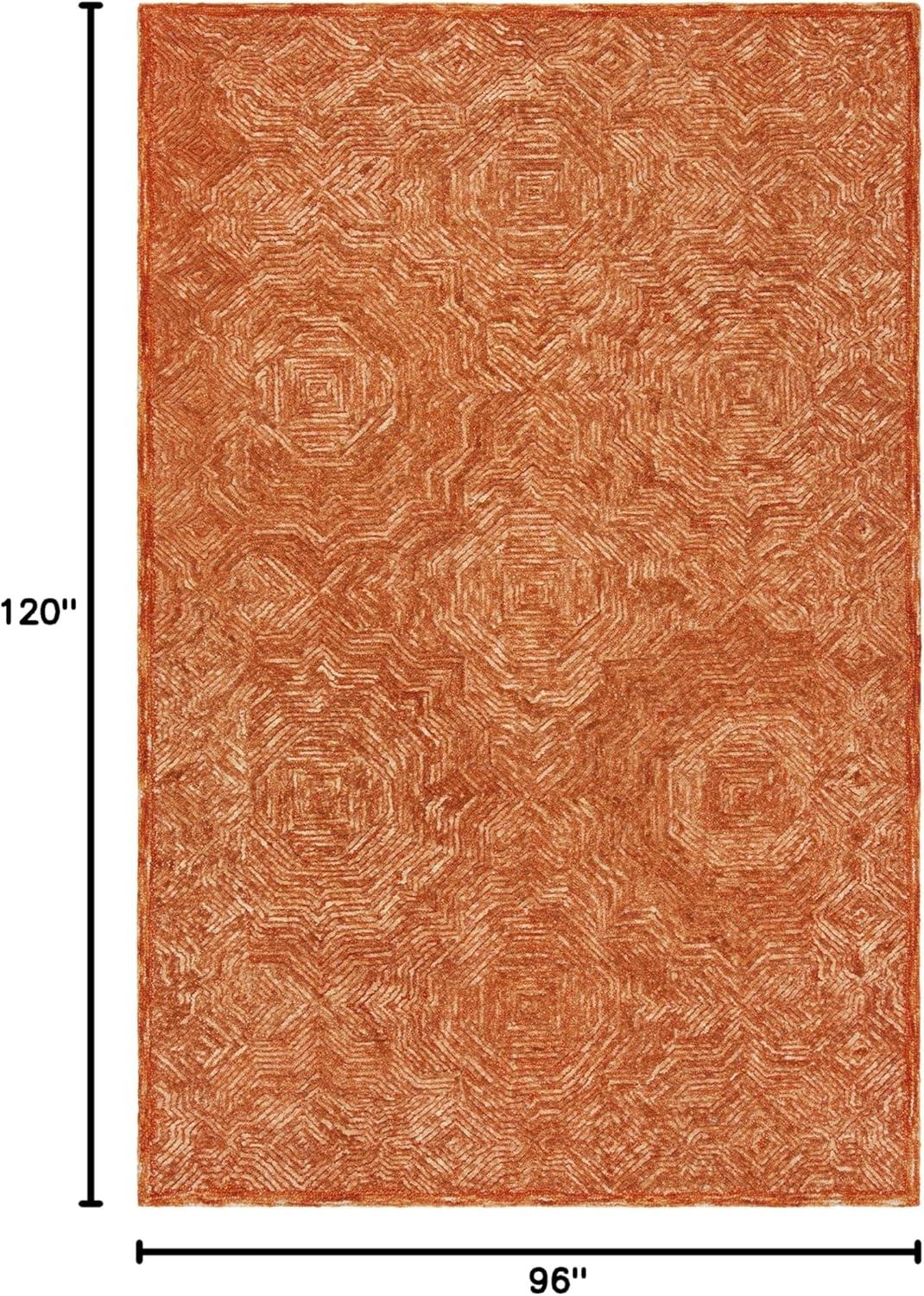 SAFAVIEH Ikat Collection IKT506P Handmade Rust Rug
