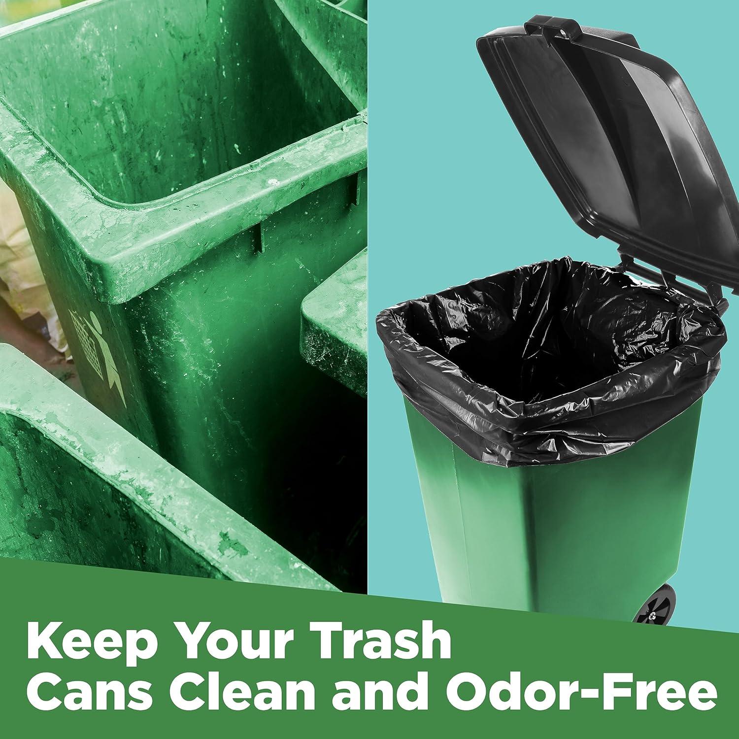 ToughBag 95-96 Gallon Trash Bags (25 Count) Heavy-Duty Trash Can Liners, 1.2 Mil Thick, 61x68" - Made In USA