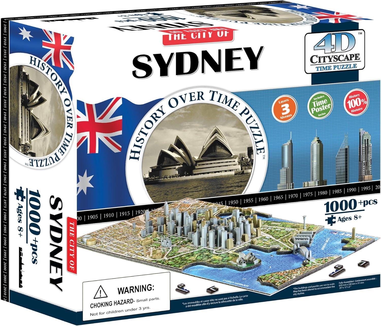 4D Sydney Cityscape Time Puzzle with 1100 Pieces