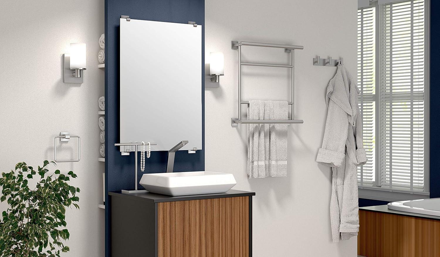 Freestanding Countertop Hand Towel Holder | 11.13"H x 10.50"W Weighted Base Towel Rack Stand