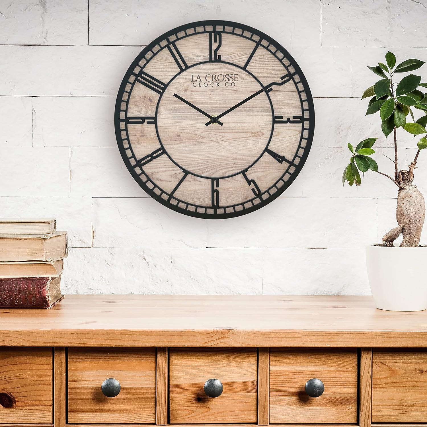 La Crosse Technology 11.5" Quartz Floating Dial Wall Clock