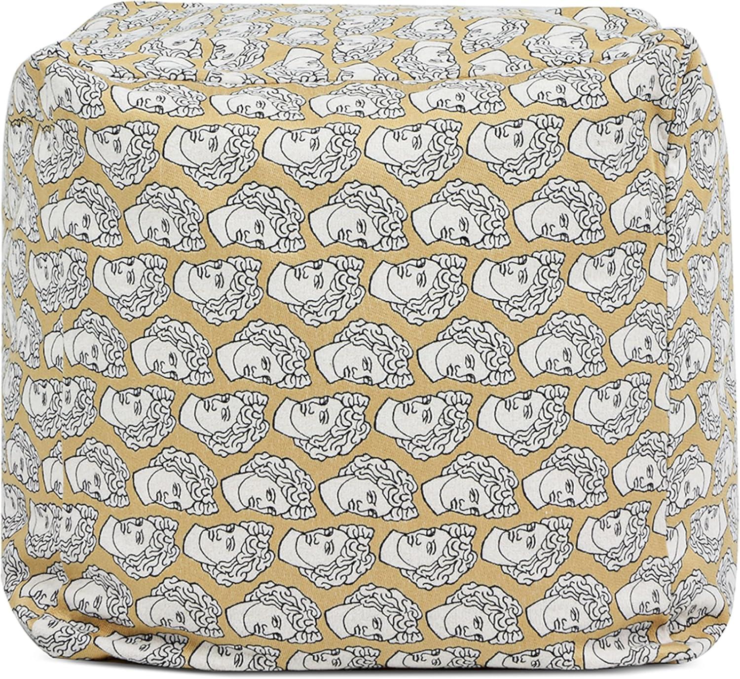 Jennifer Taylor Home Pouf 23" Luxury Oversized Bean Bag Cube Ottoman