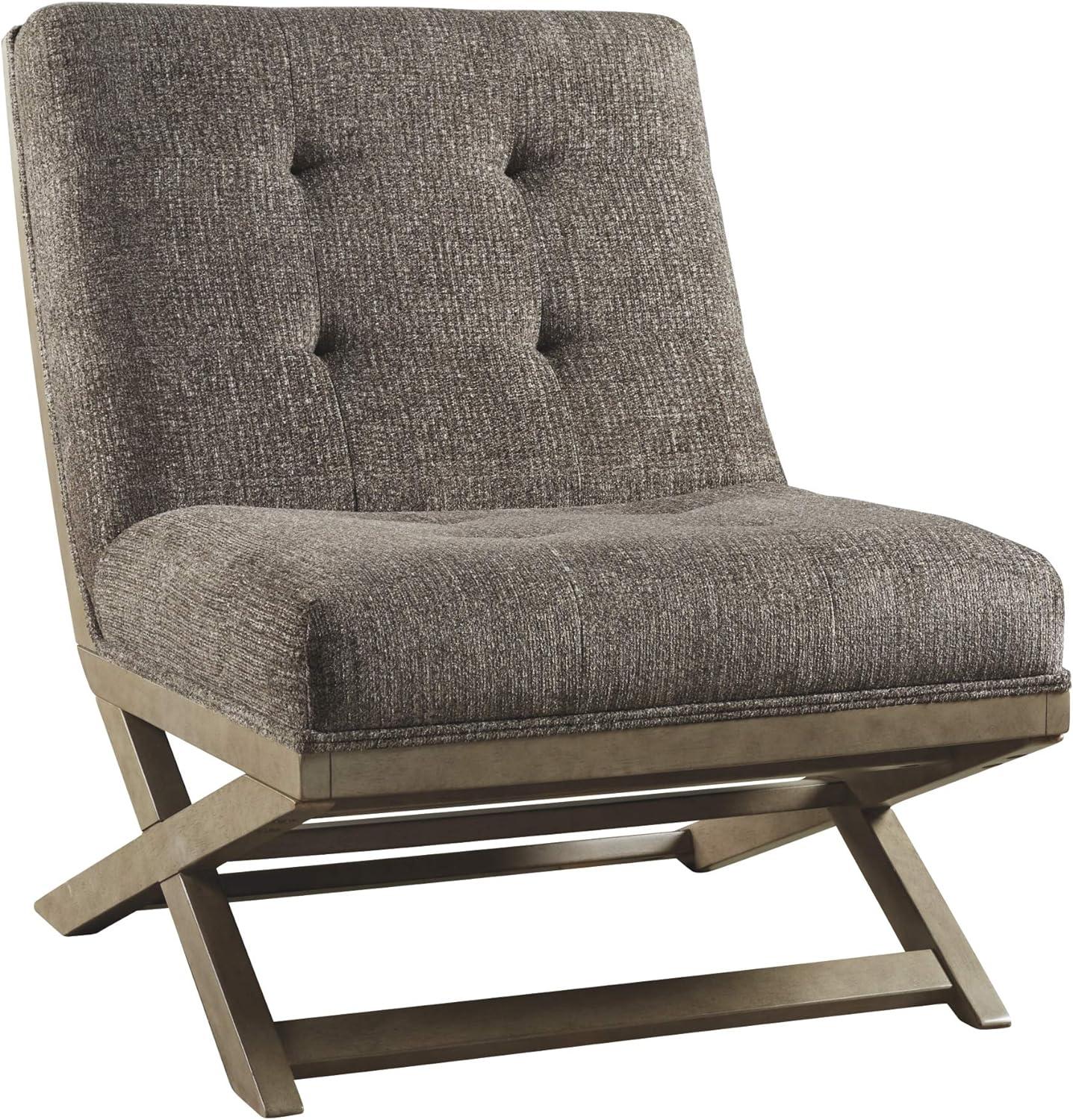 Taupe Contemporary 28" Faux Leather Accent Chair