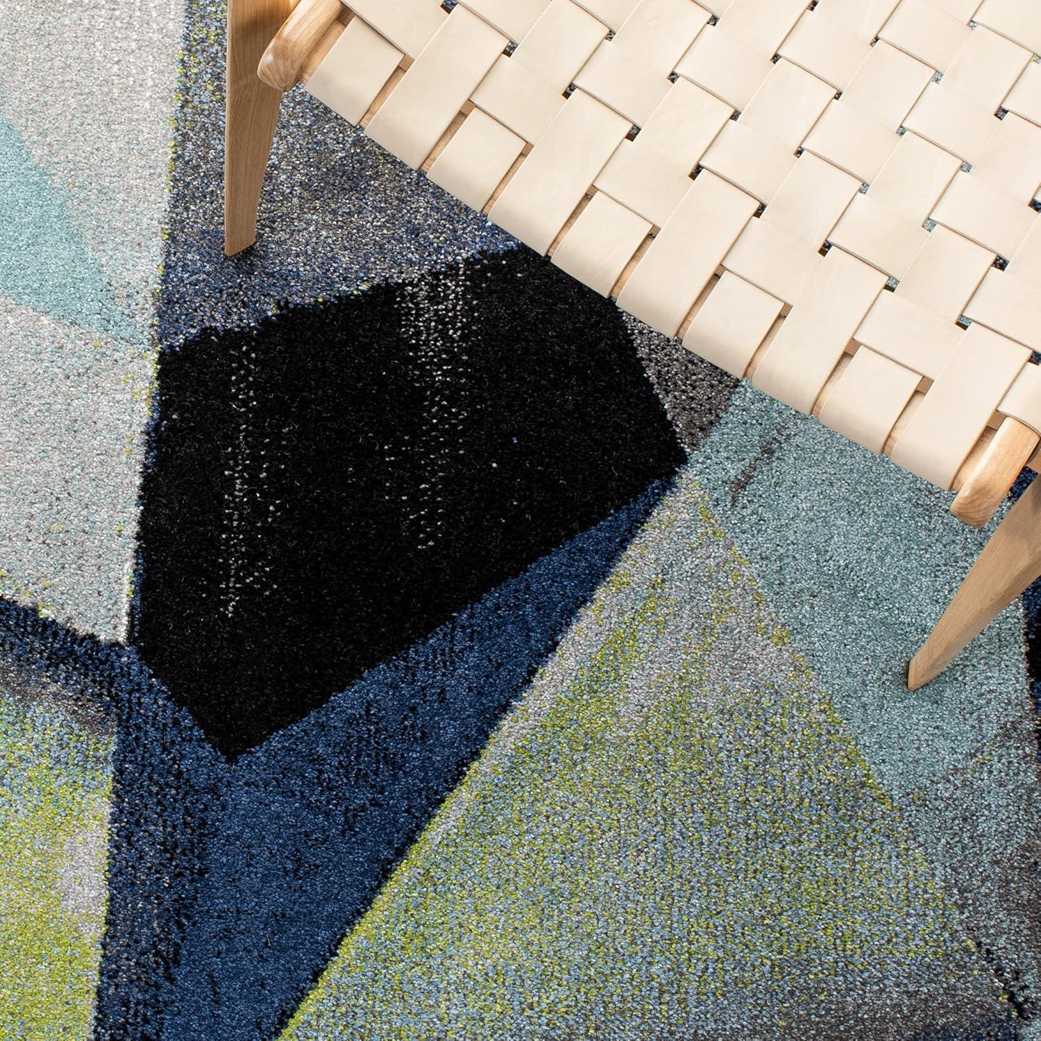 Porcello PRL6940 Power Loomed Indoor Area Rug - 9'x12' - Grey/Blue - Safavieh