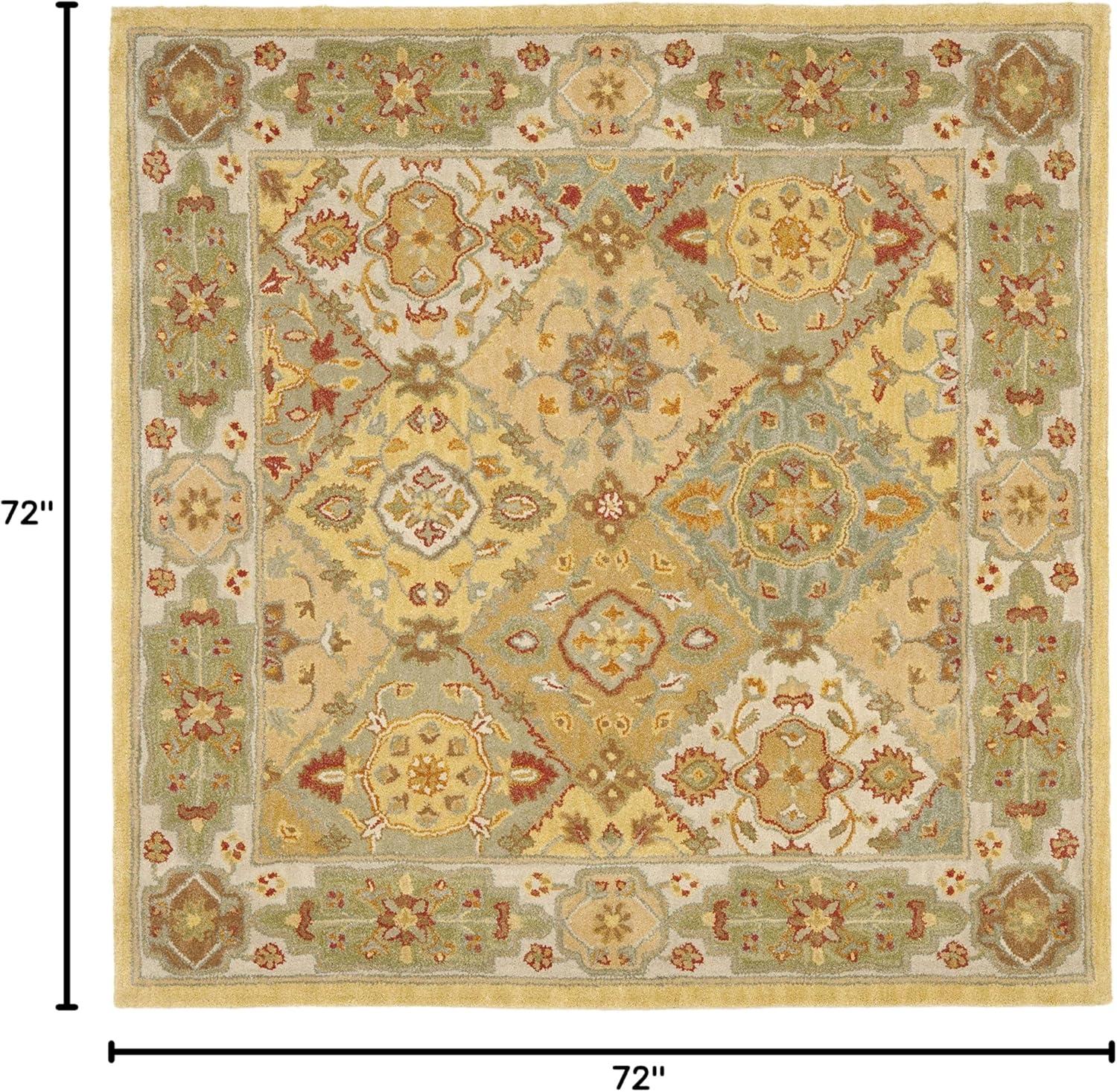 Heritage HG512 Handmade Area Rug - 6'x6' - Multi/Ivory - Safavieh