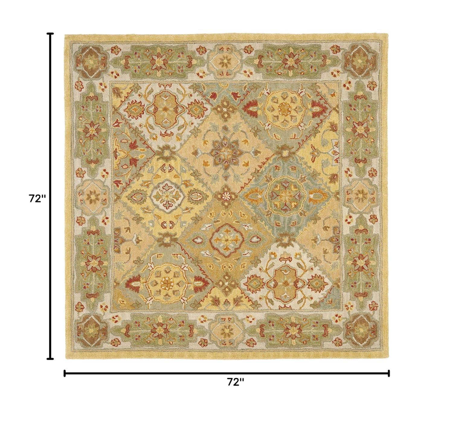 Heritage HG512 Handmade Area Rug - 6'x6' - Multi/Ivory - Safavieh