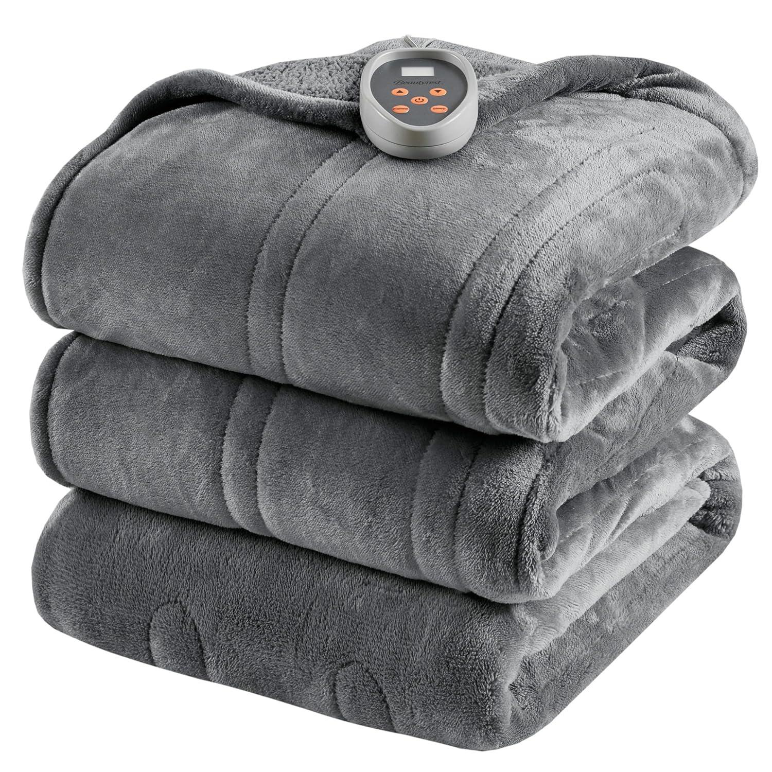 Beautyrest Beautyrest Heated Oversized Microlight to Berber Blanket