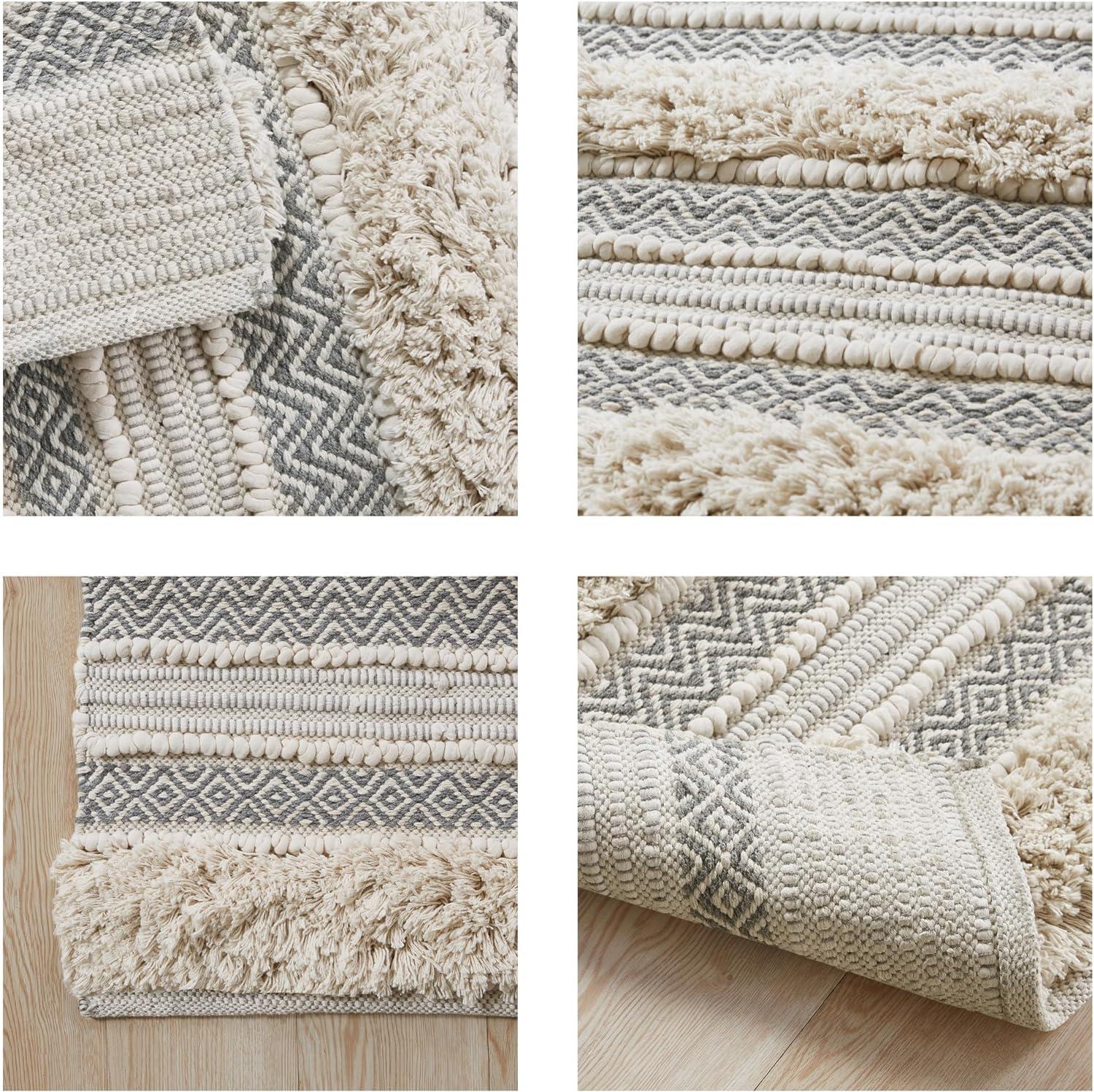 Asher Cotton Blend Bath Rug with Non-Slip Backing