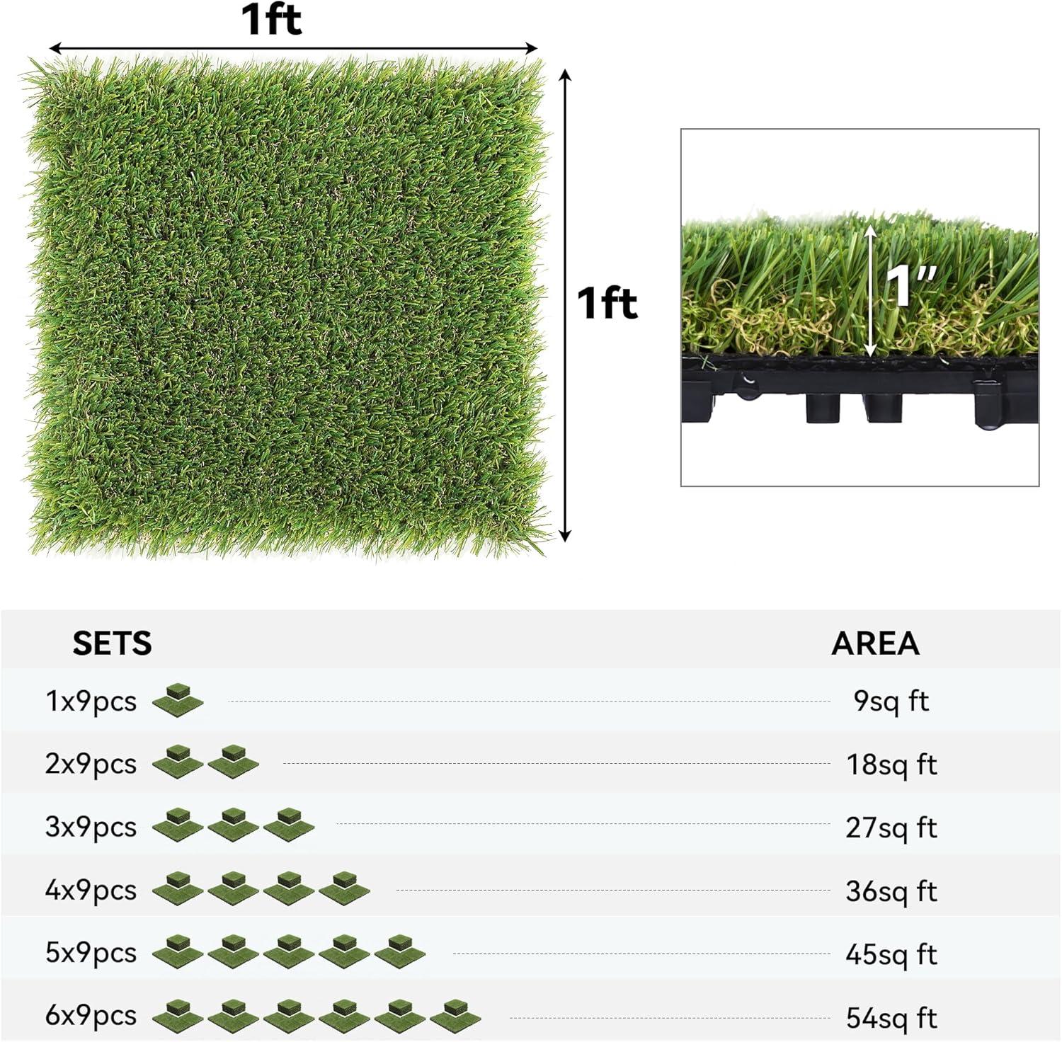 12" x 12" Artificial Grass Turf Panels