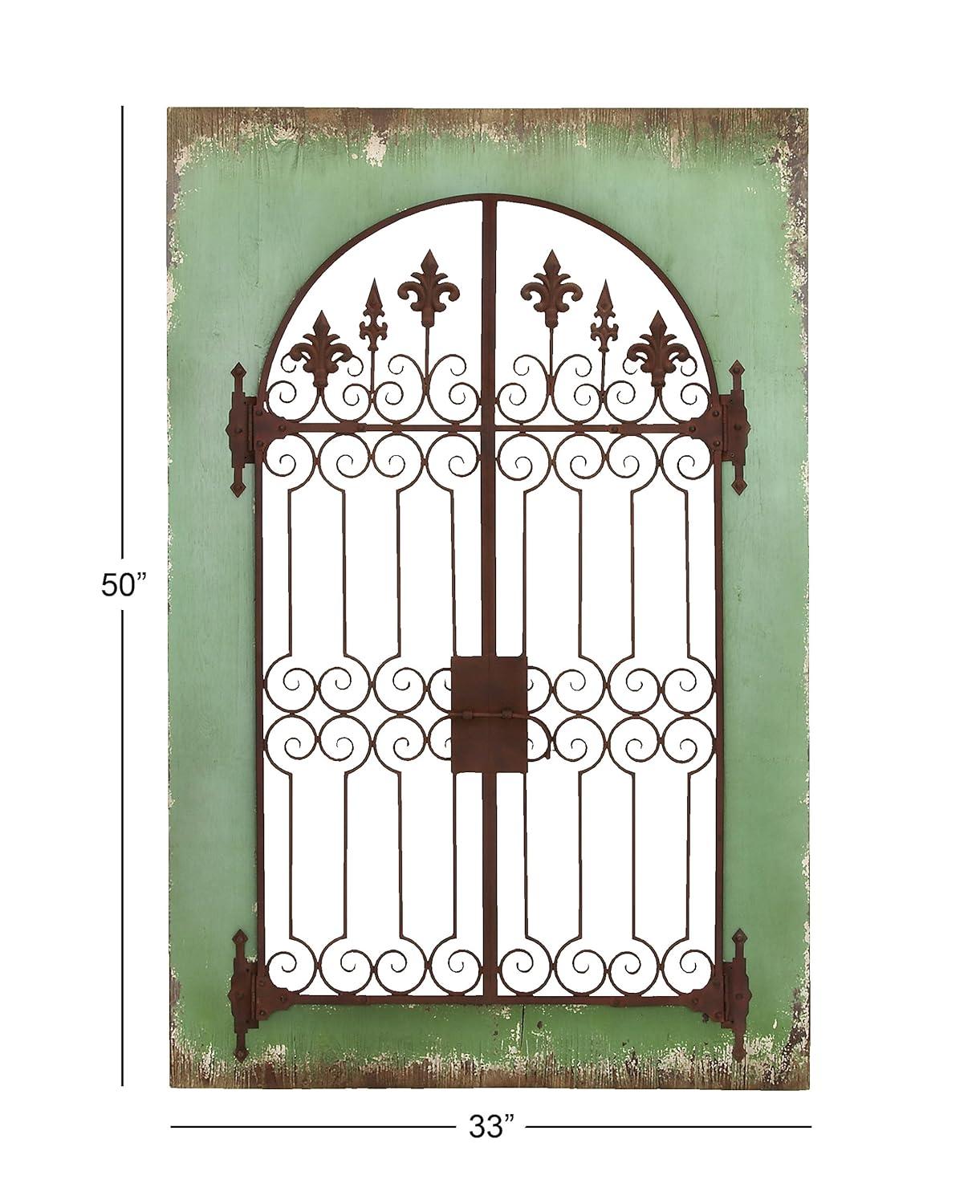 DecMode White Wood Arabesque Scroll Wall Decor (2 Count)