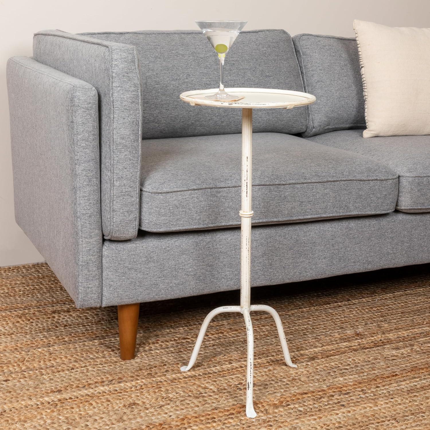 Storied Home Metal Martini Cocktail Accent Table