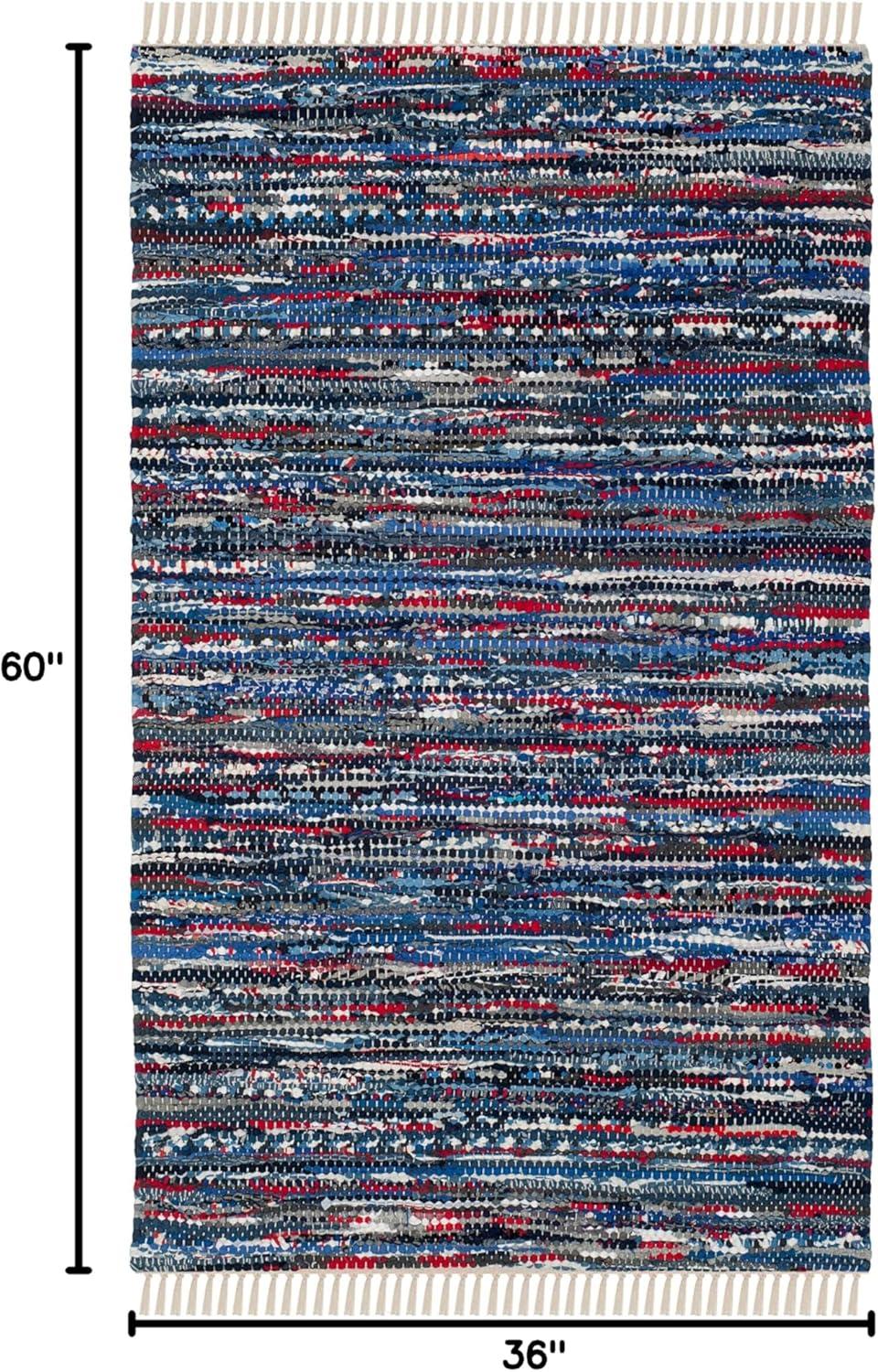 Rag Rug RAR128 Hand Woven Indoor Accent Rug - Multi - 3'x5' - Safavieh.