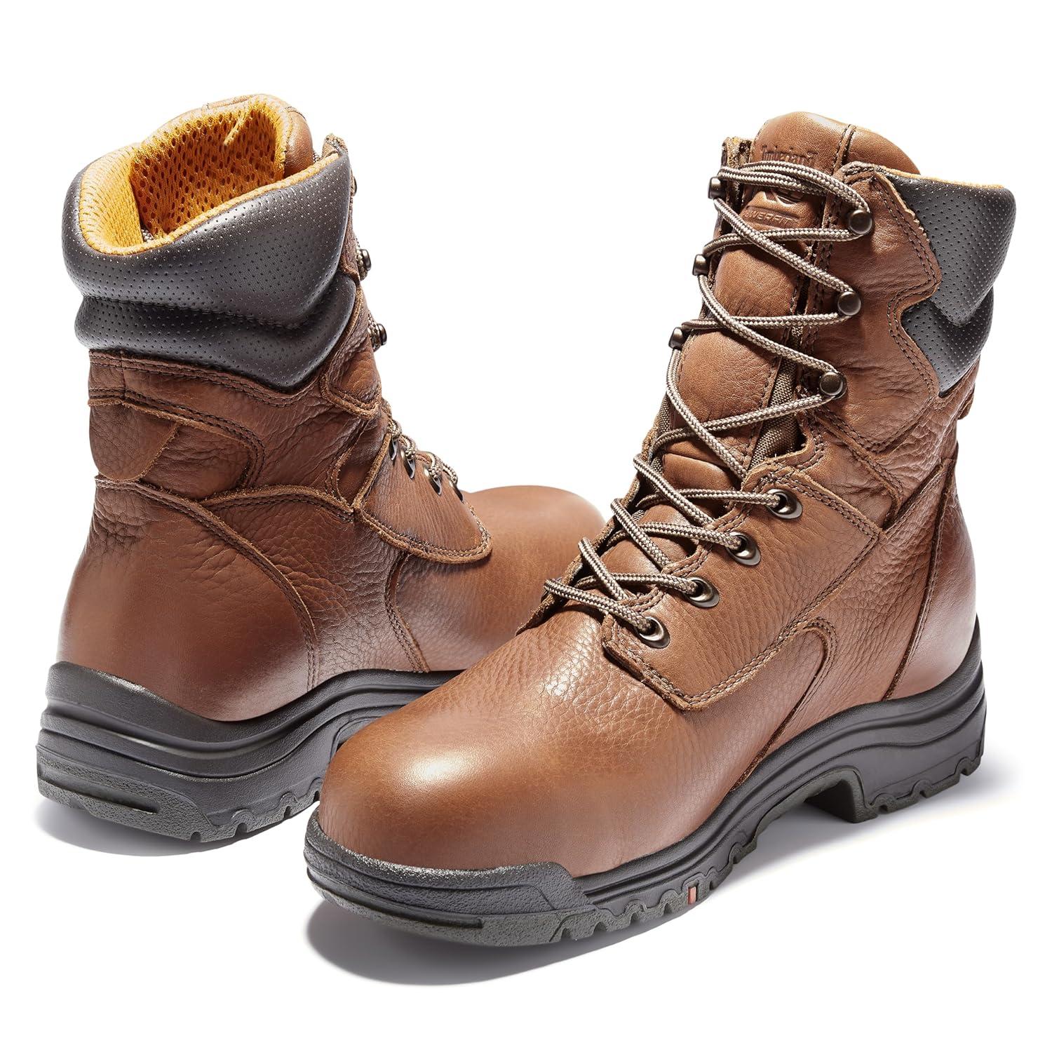 Timberland PRO Men's, TiTAN Alloy Toe, EH, Waterpoof, 8 Inch Work Boot
