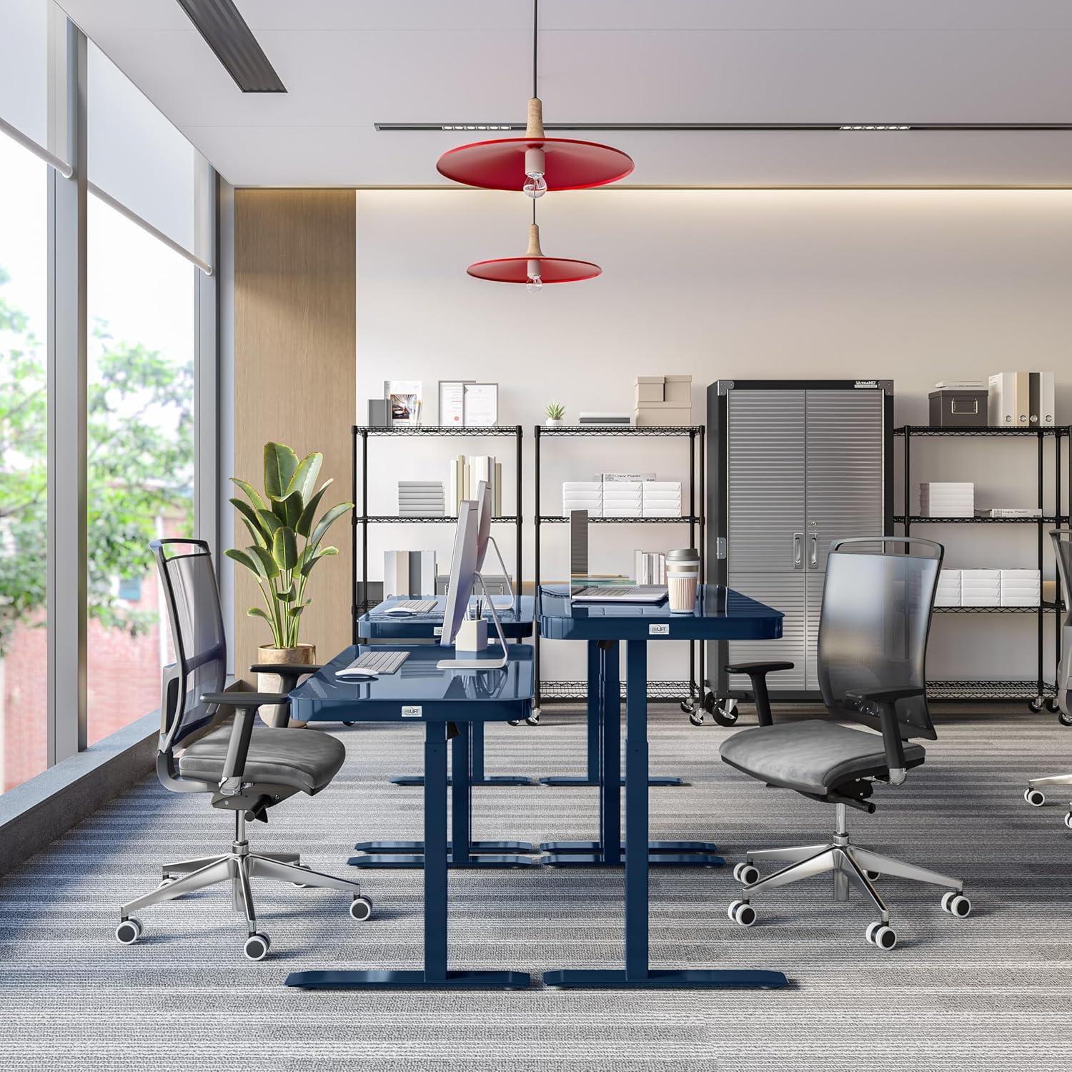 airLIFT 48" W Electric Adjustable Height Tempered Glass Desk