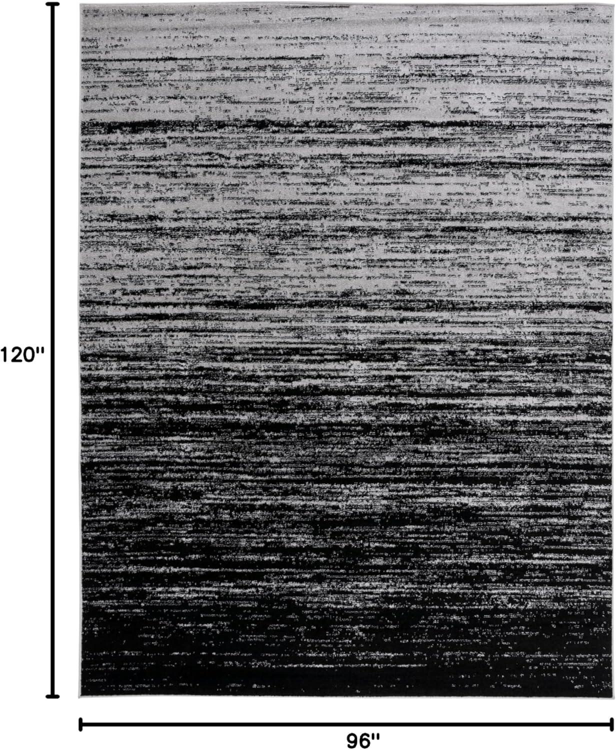 SAFAVIEH Adirondack Esmond Abstract Area Rug, Silver/Black, 8' x 10'