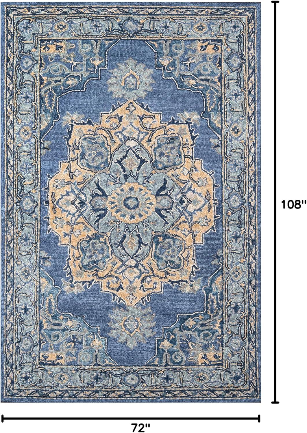 Momeni Ibiza Hand Tufted Wool Denim Area Rug 6' X 9'