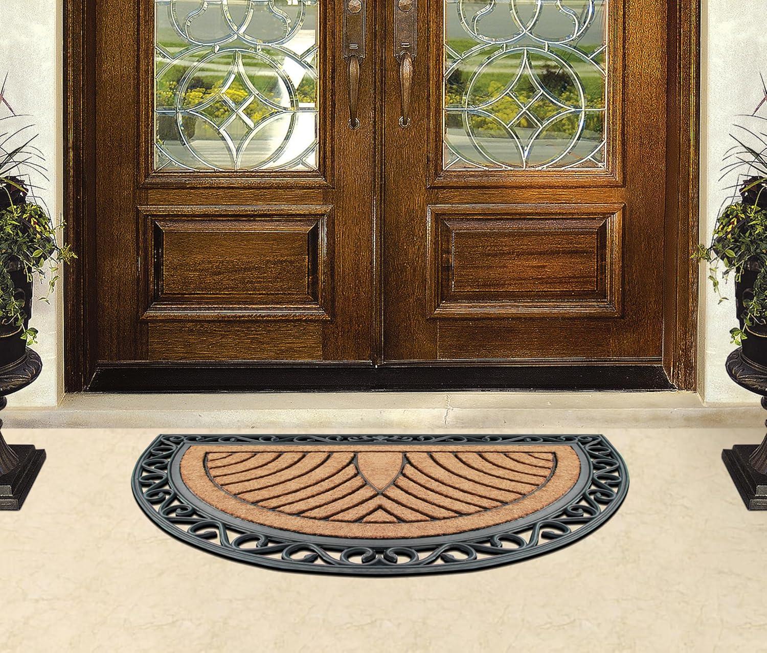 A1HC Natural Coir & Rubber Door Mat, 30"x48" – Thick, Durable, Heavy Duty, Anti-Shed, Fade-Resistant, Long-Lasting Outdoor Entrance Large Doormat for Front Porch