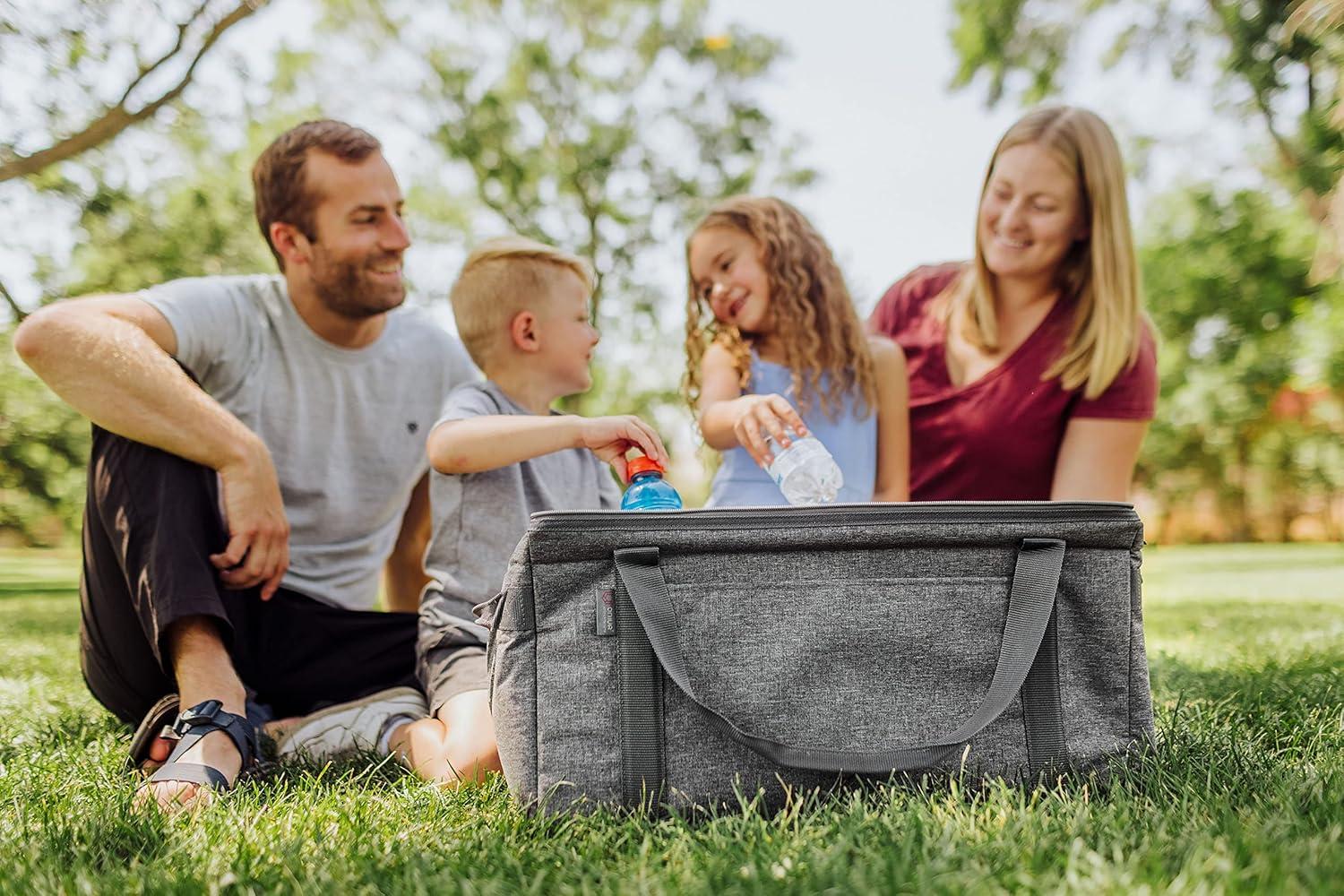 Picnic Time Collapsible 45qt Cooler - Heathered Gray