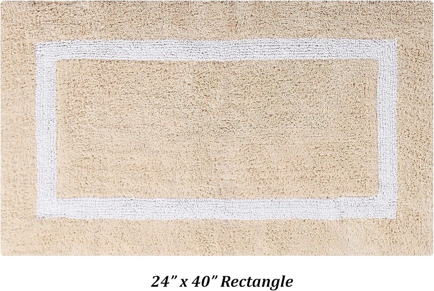 Highland Dunes Widman 100% Cotton Tufted Reversible Bath Rug Super Absorbent, Machine Washable Bathroom Rug