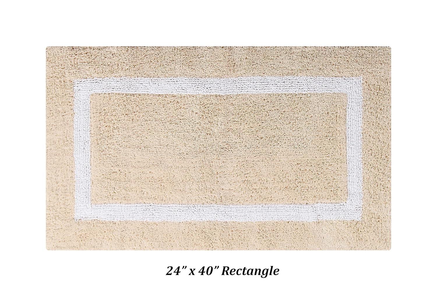 Highland Dunes Widman 100% Cotton Tufted Reversible Bath Rug Super Absorbent, Machine Washable Bathroom Rug
