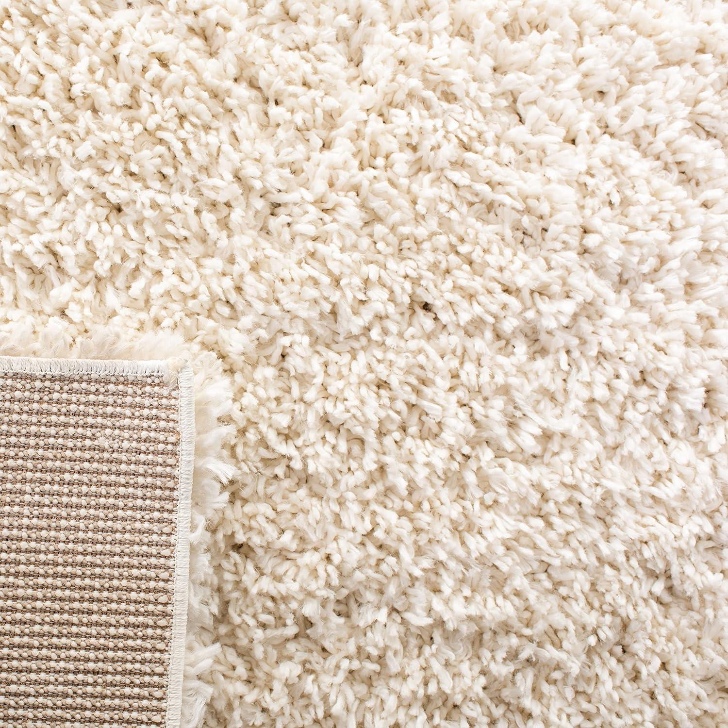 August Shag AUG200 Power Loomed Indoor Accent Rug - Ivory - 3'x5' - Safavieh