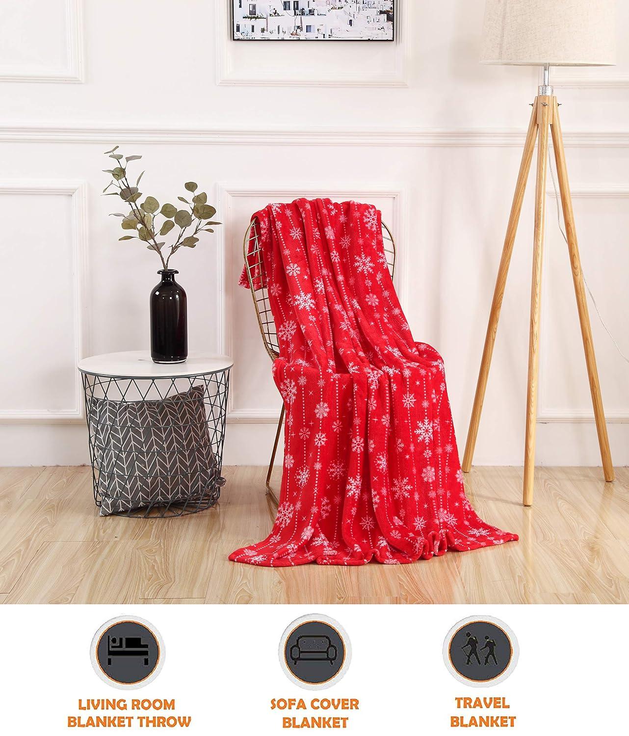 Elegant Comfort 50 x 60 Blanket Gift Christmas Throw