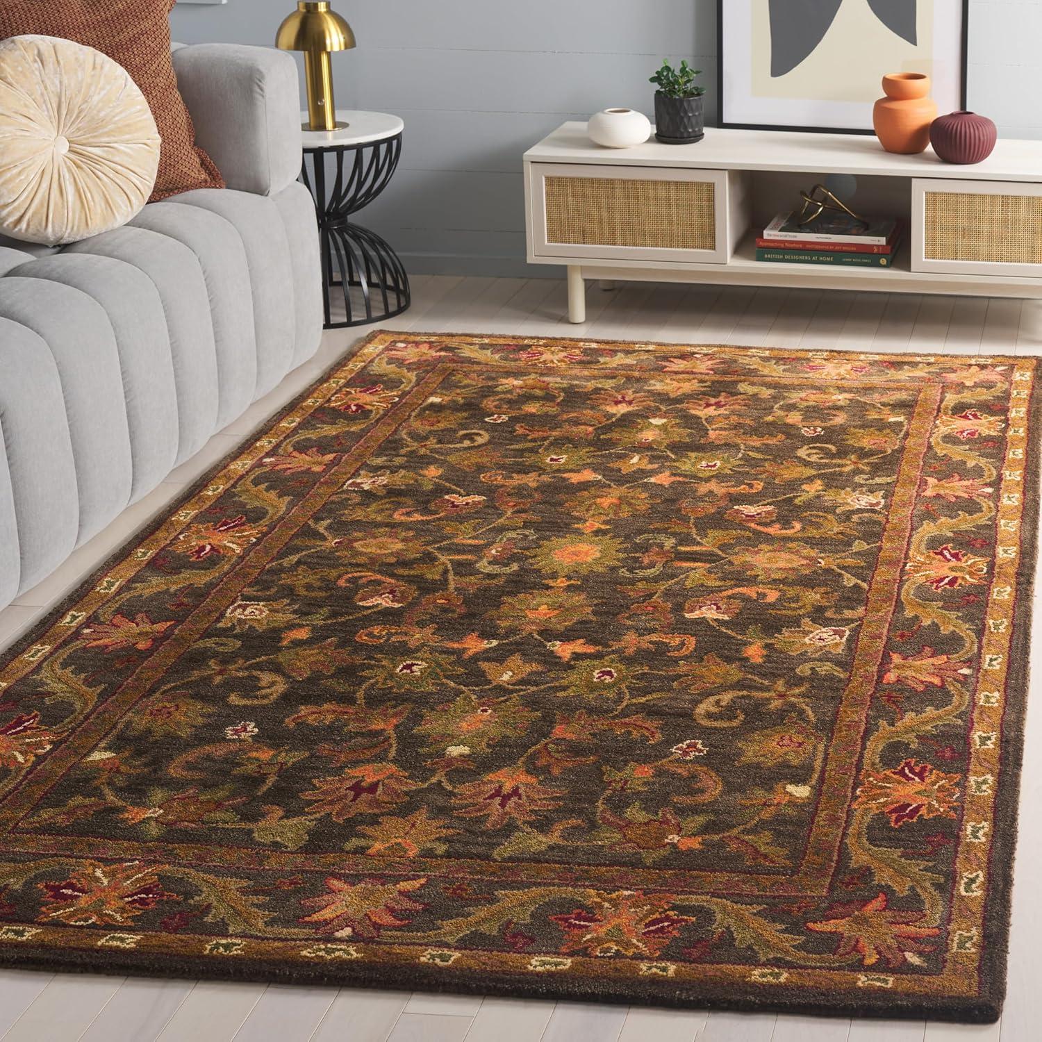 Antiquity AT52 Hand Tufted Indoor Area Rug - Green/Gold - 4'x6' - Safavieh